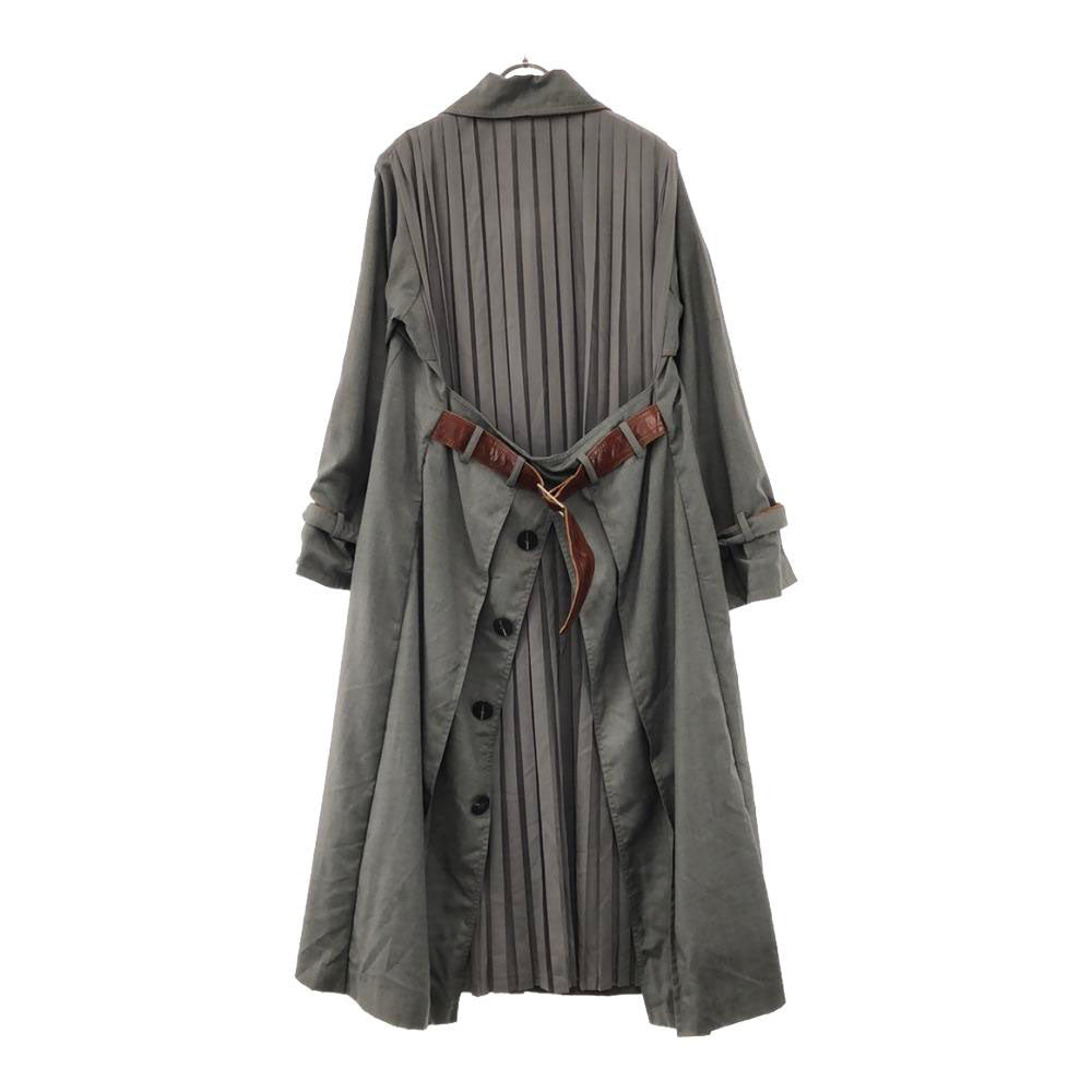 AMERI UNDRESSED アメリ バックプリーツレイヤード コート FREE グレー トレンチコート 裏地付き レディース