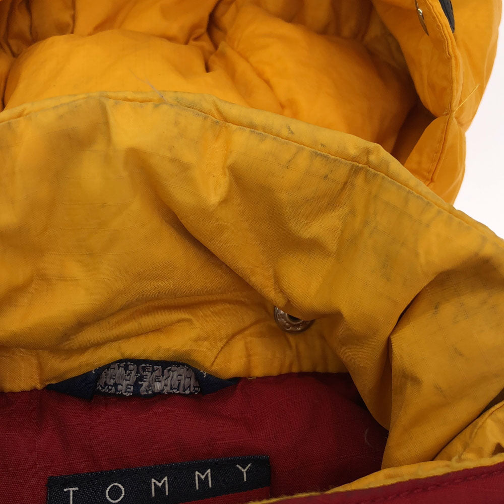 TOMMY HILFIGER トミーヒルフィガー 90s オールド フラッグタグ ライナー付き ナイロンジャケット S レッド ダブルファスナー メンズ