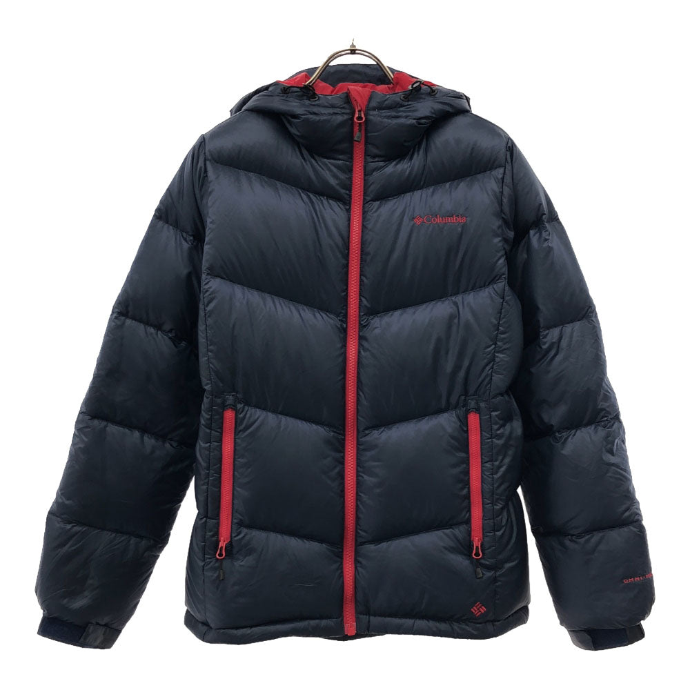 コロンビア RN69724 ロゴ刺繍 長袖 ダウンジャケット M ネイビー Columbia アウトドア レディース