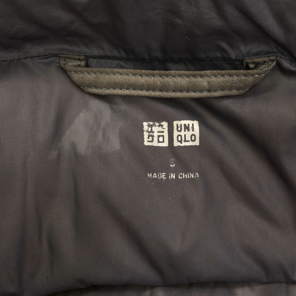 UNIQLO ユニクロ シームレス ダウンジャケット S グレー ダブルジップ メンズ