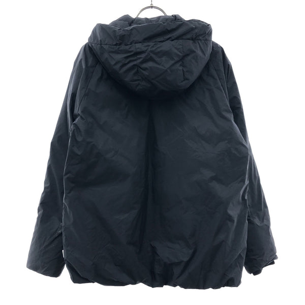 ナンガ 日本製 ロゴワッペン フーディー ダウンジャケット L ブラック 