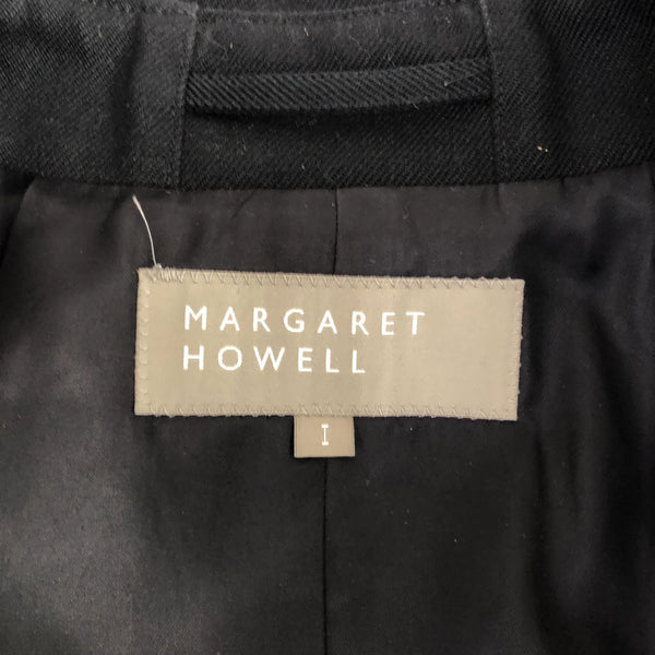 マーガレットハウエル 日本製 ウールコート 1 ブラック MARGARET HOWELL レディース