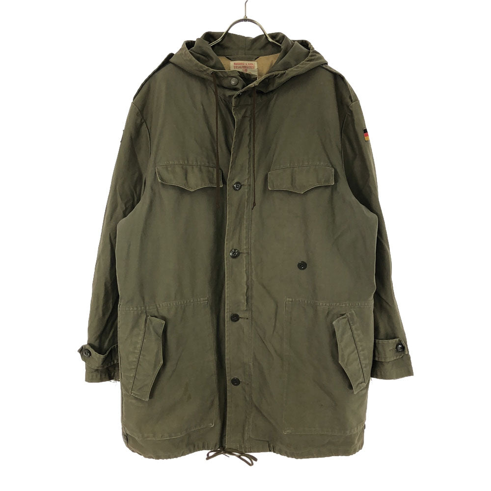 GERMAN MILITARY ドイツ軍 80s ヴィンテージ フード付 ミリタリージャケット 170/180-100 カーキ メンズ