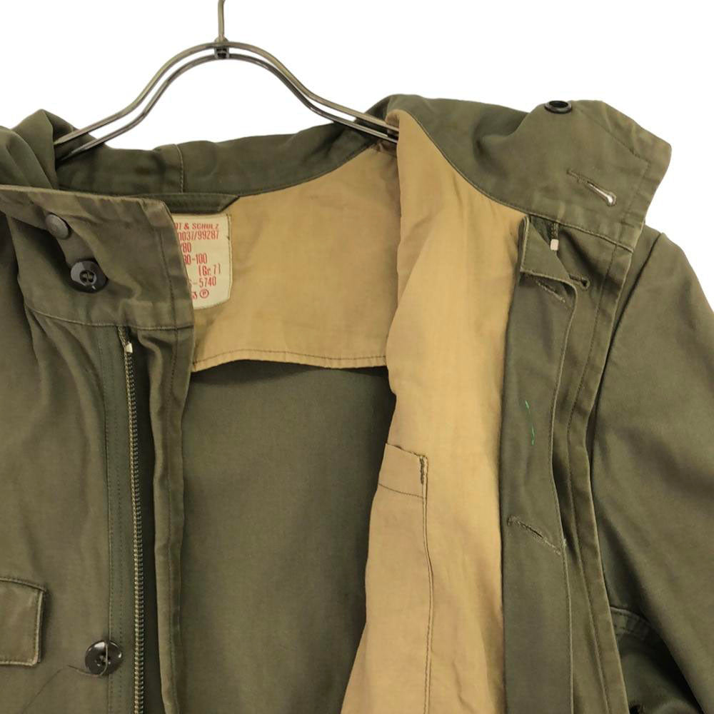 GERMAN MILITARY ドイツ軍 80s ヴィンテージ フード付 ミリタリージャケット 170/180-100 カーキ メンズ