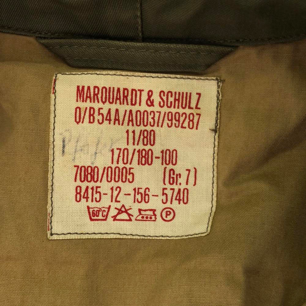 GERMAN MILITARY ドイツ軍 80s ヴィンテージ フード付 ミリタリージャケット 170/180-100 カーキ メンズ