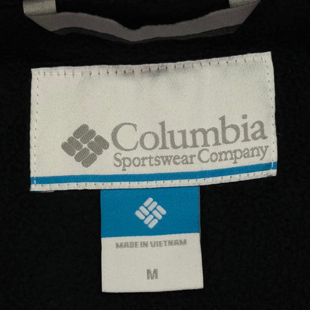 Columbia コロンビア PM3408 ボタニカル柄 フーディジャケット M ブラック×グレー系 アウトドア 裏フリース 中綿 メンズ