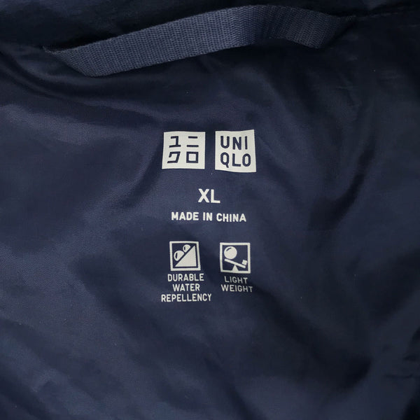 ユニクロ スタンドカラー ライトダウンジャケット XL ネイビー UNIQLO メンズ