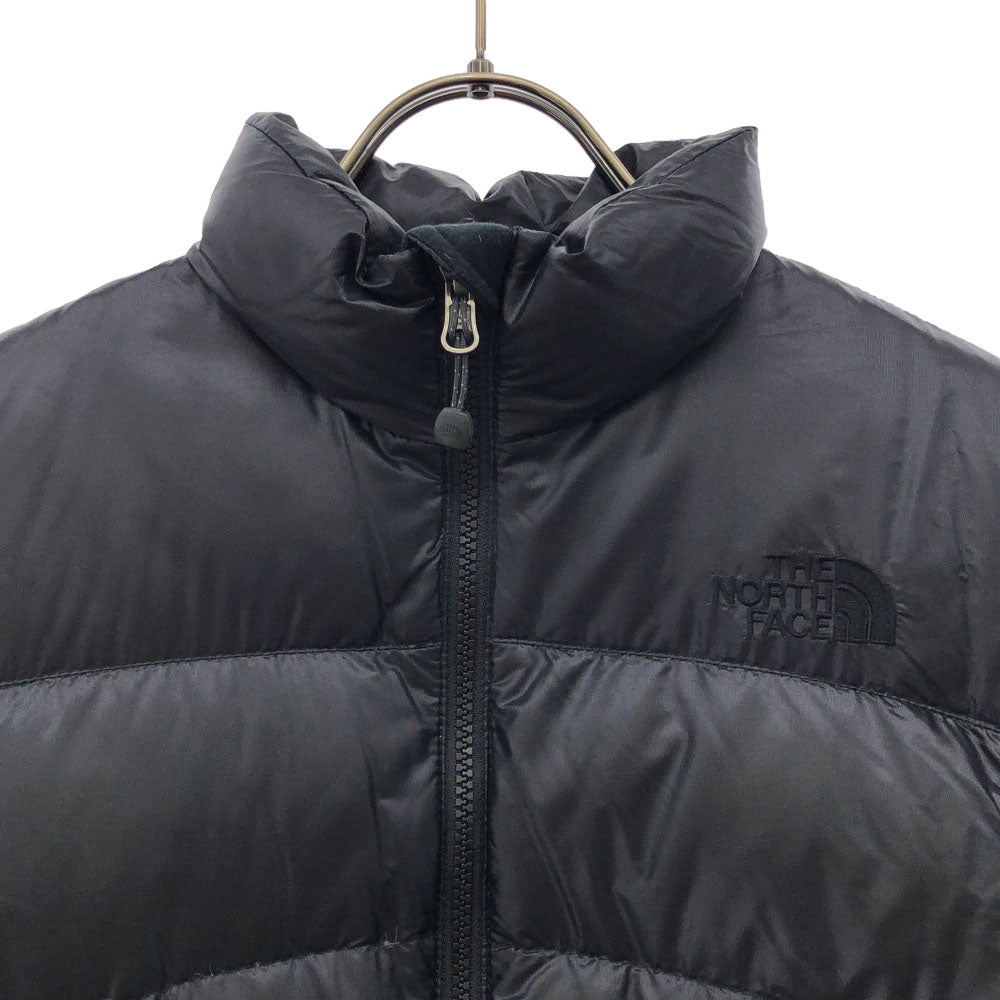 ザノースフェイス NDW18803 ロゴ刺繍 スタンドカラー ダウンジャケット M ブラック THE NORTH FACE アウトドア レディース