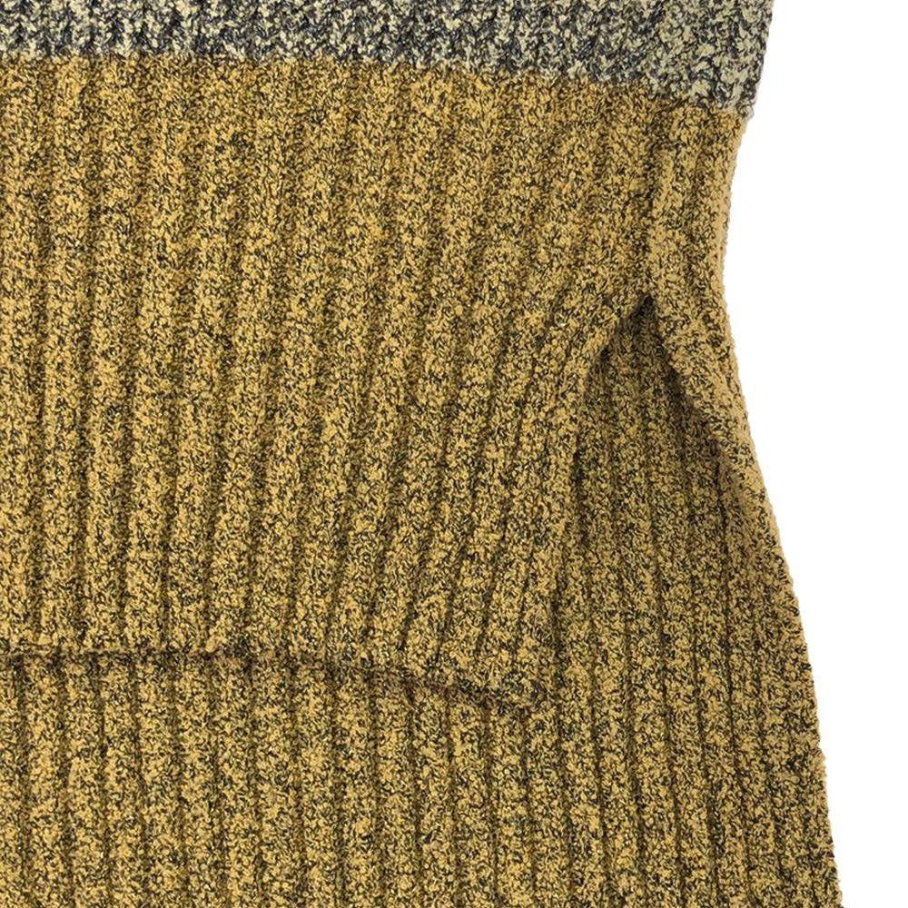 PUBLIC TOKYO パブリック トウキョウ 日本製 長袖 ラメ ニット FREE マスタード×グレーラメ セーター レディース