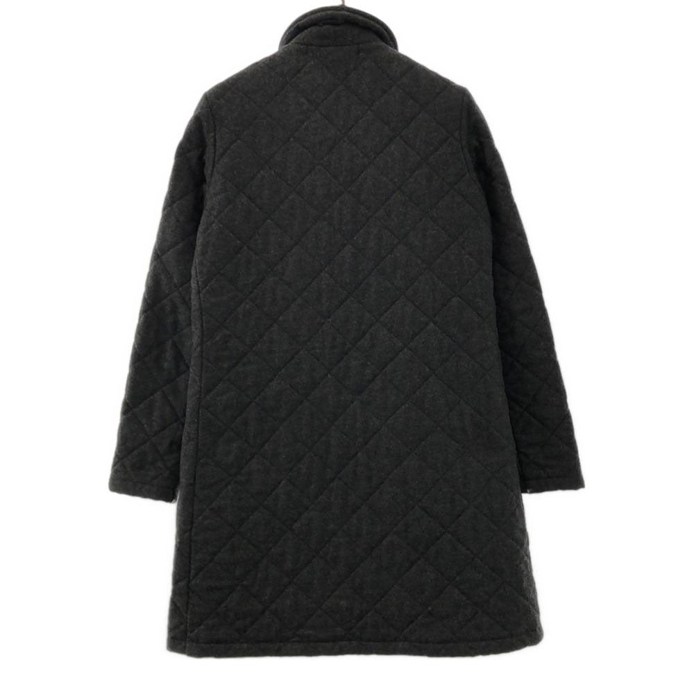 MACKINTOSH SCOTLAND マッキントッシュスコットランド ウール 100% キルティングコート 34 ダークグレー レディース