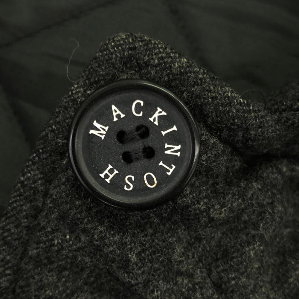 MACKINTOSH SCOTLAND マッキントッシュスコットランド ウール 100% キルティングコート 34 ダークグレー レディース