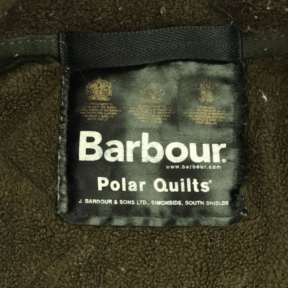 バブアー Polar Quilts キルティングジャケット S カーキグリーン系 Barbour フリース裏地 ポーラーキルト メンズ