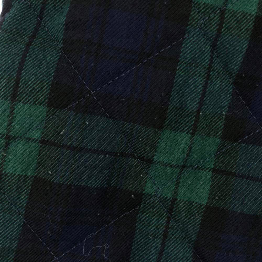 LAVENHAM ラベンハム 英国製 タータンチェック キルティングジャケット 34 グリーン×ネイビー レディース