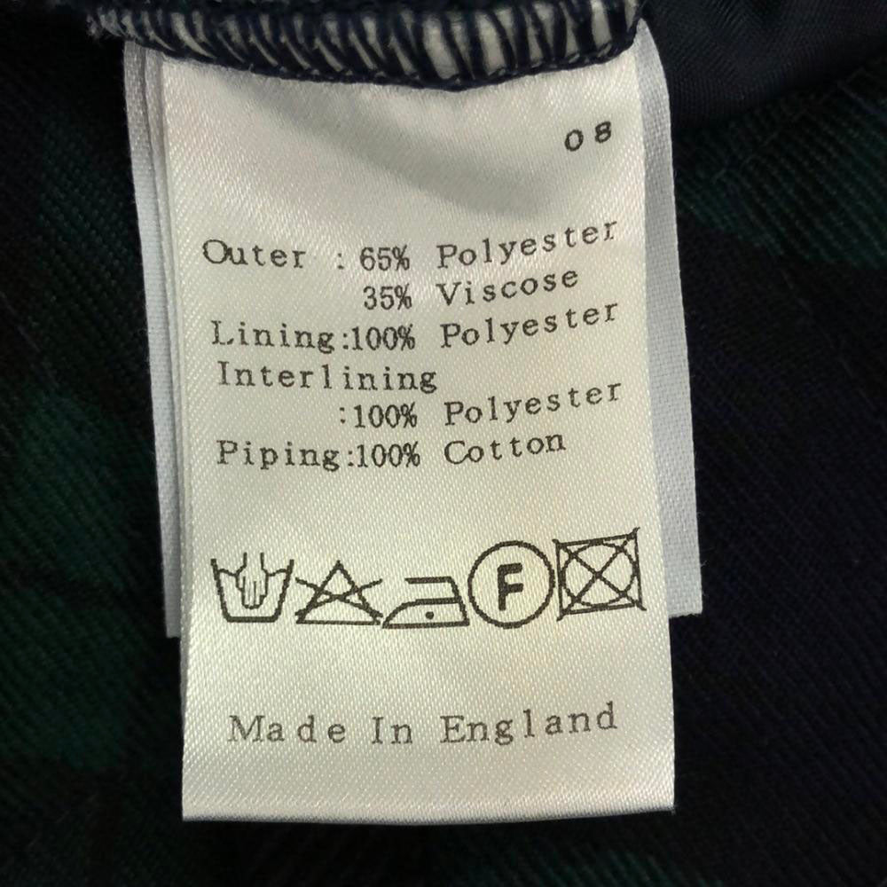 LAVENHAM ラベンハム 英国製 タータンチェック キルティングジャケット 34 グリーン×ネイビー レディース