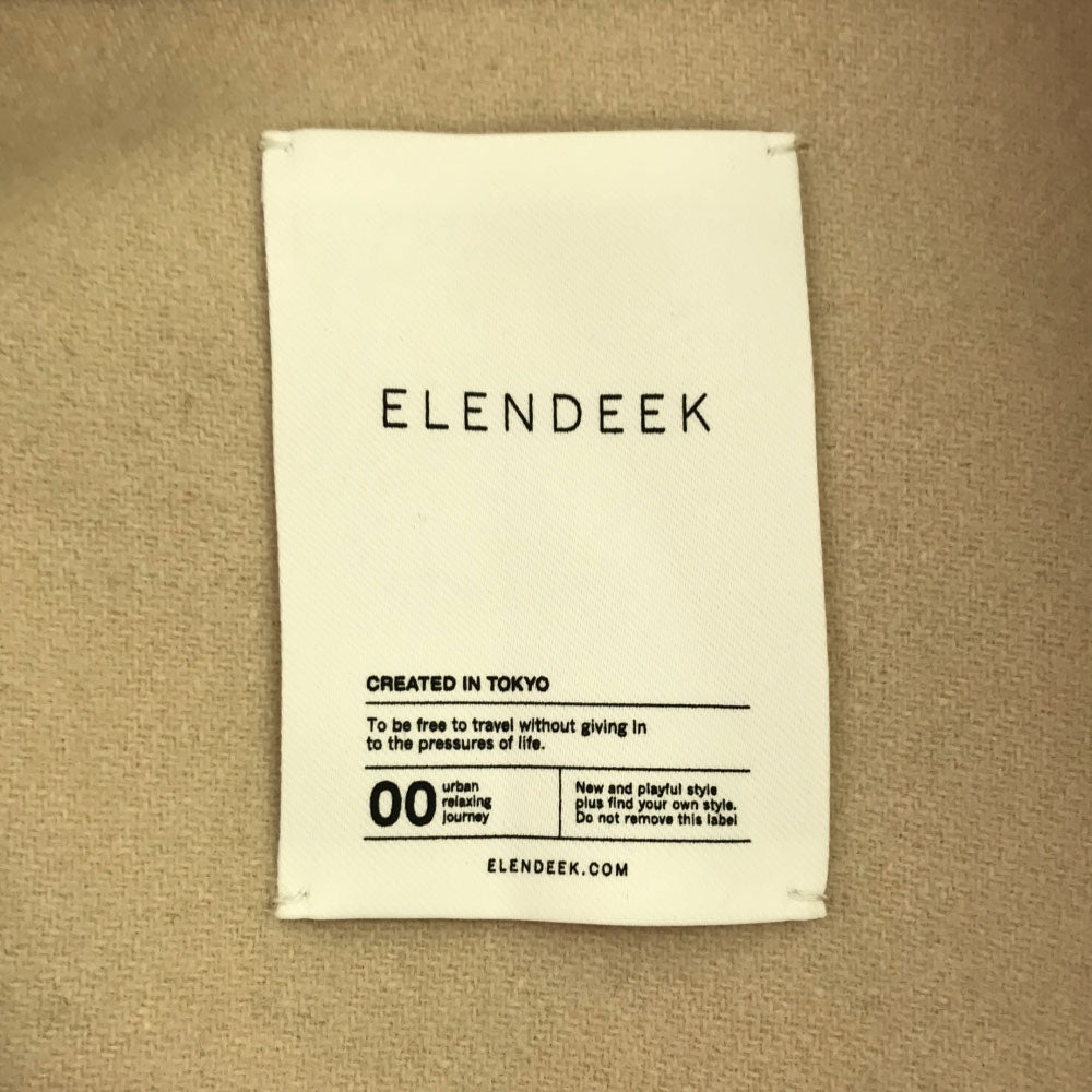 ELENDEEK エレンディーク ウールブレンド フーディ ロングコート 1 オフホワイト ウエストベルト レディース