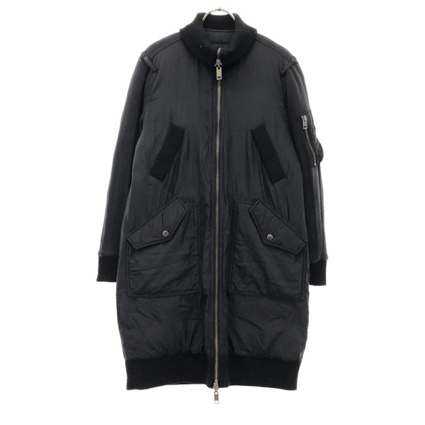 ディーゼル ジップ リバーシブル ダウンジャケット XS ブラック DIESEL 