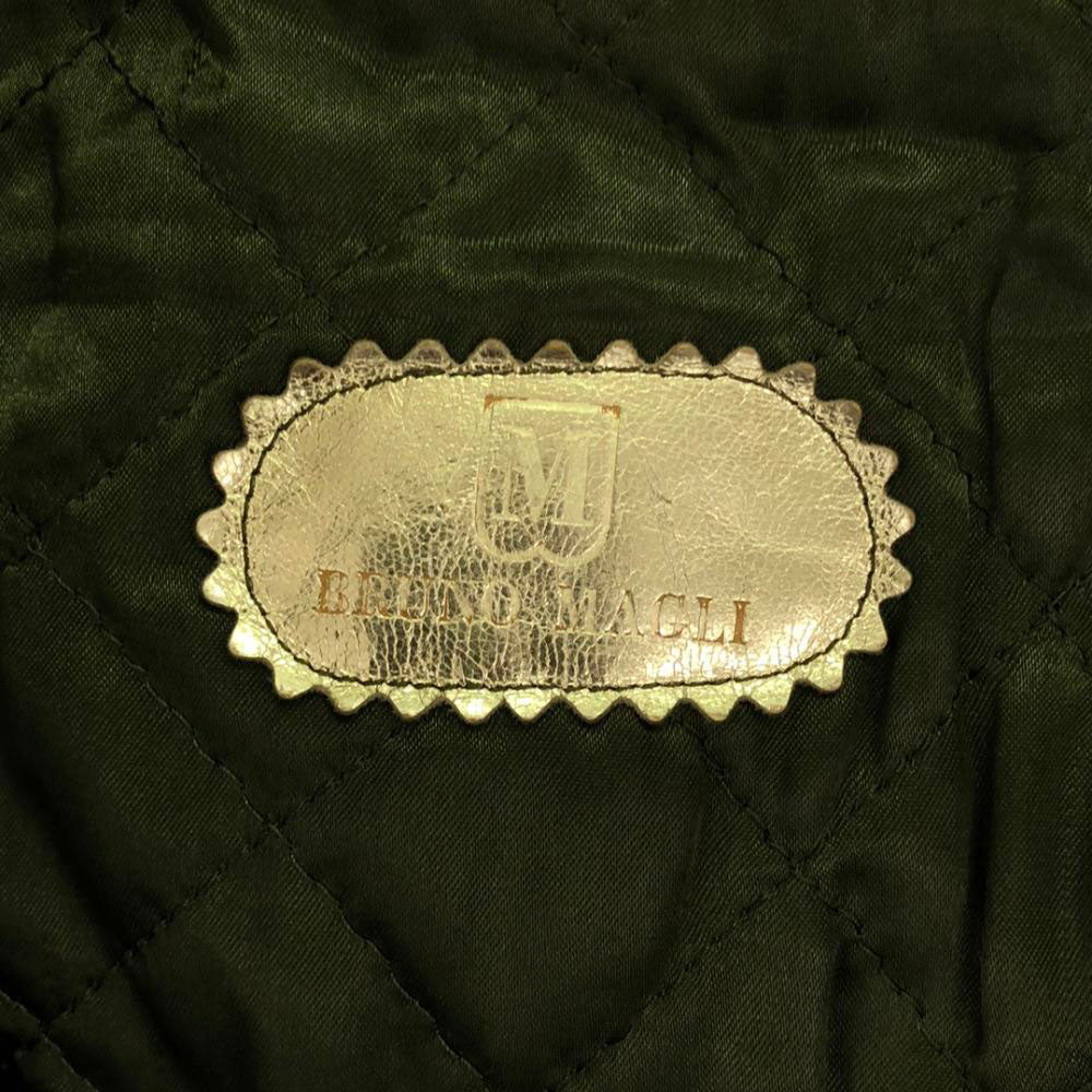 Bruno Magli ブルーノマリ イタリア製 ワッペン ウールジャケット M カーキ系 レディース