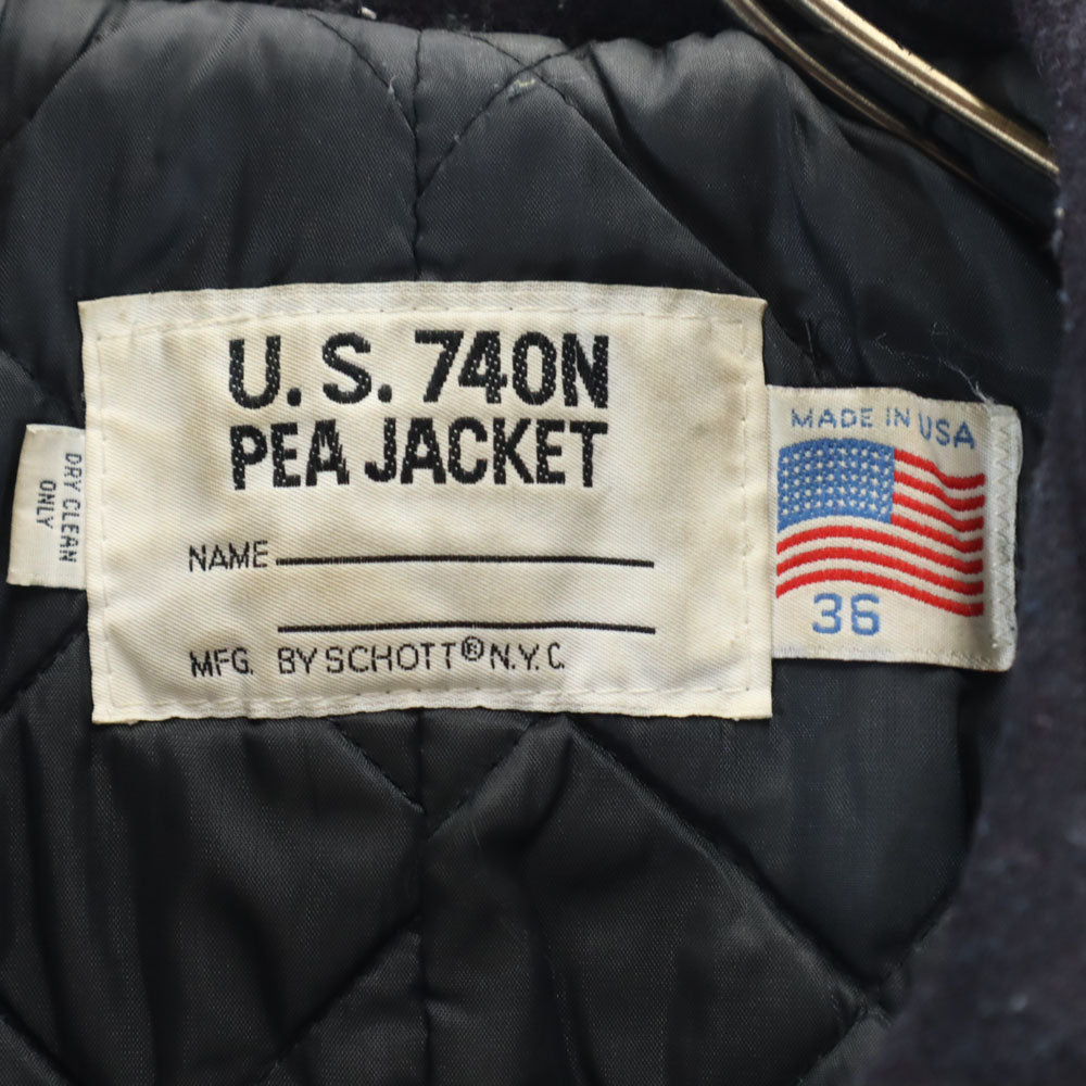 schott ショット 70s USA製 ヴィンテージ ピーコート 36 ネイビー メンズ
