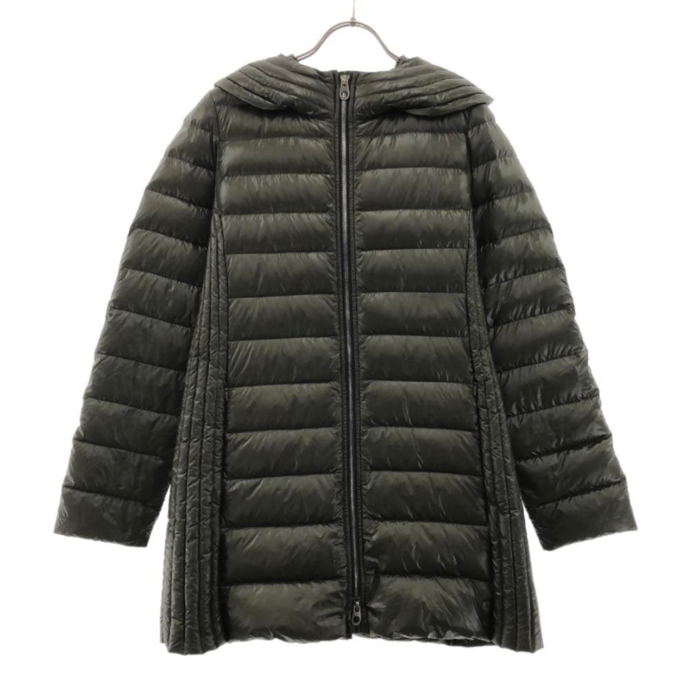 Allegri アレグリ 三陽商会 ライト ダウンコート 38 カーキ系 ダブルファスナー レディース