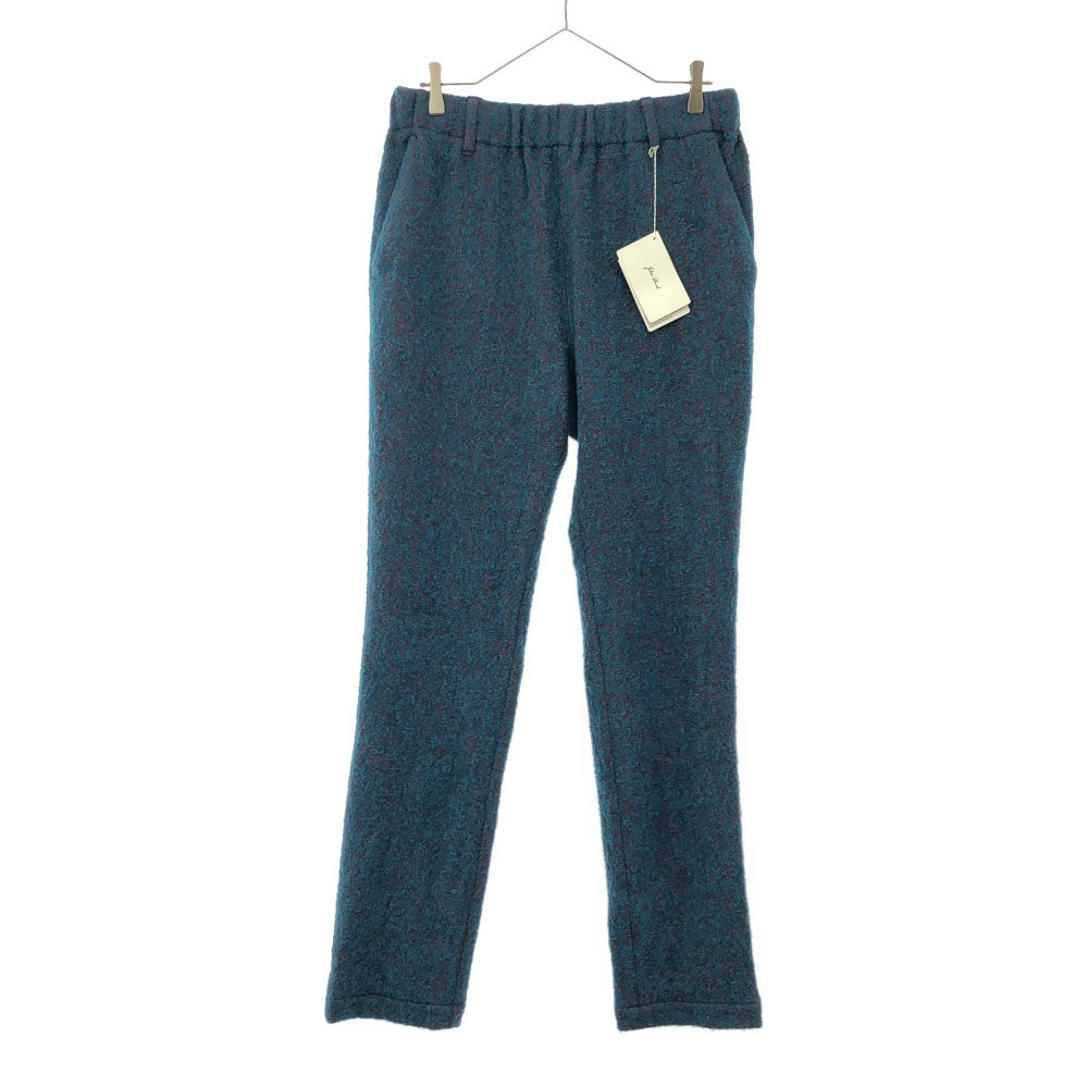 未使用 ジュリアンデイヴィッド 日本製 ミックス ウールパンツ M エメラルドグリーン ウエストゴム メンズ