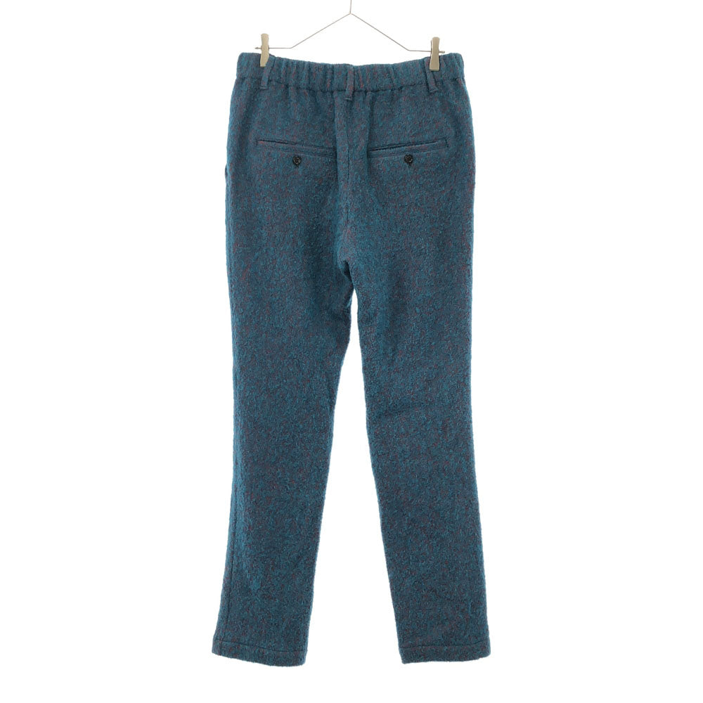 未使用 ジュリアンデイヴィッド 日本製 ミックス ウールパンツ M エメラルドグリーン ウエストゴム メンズ