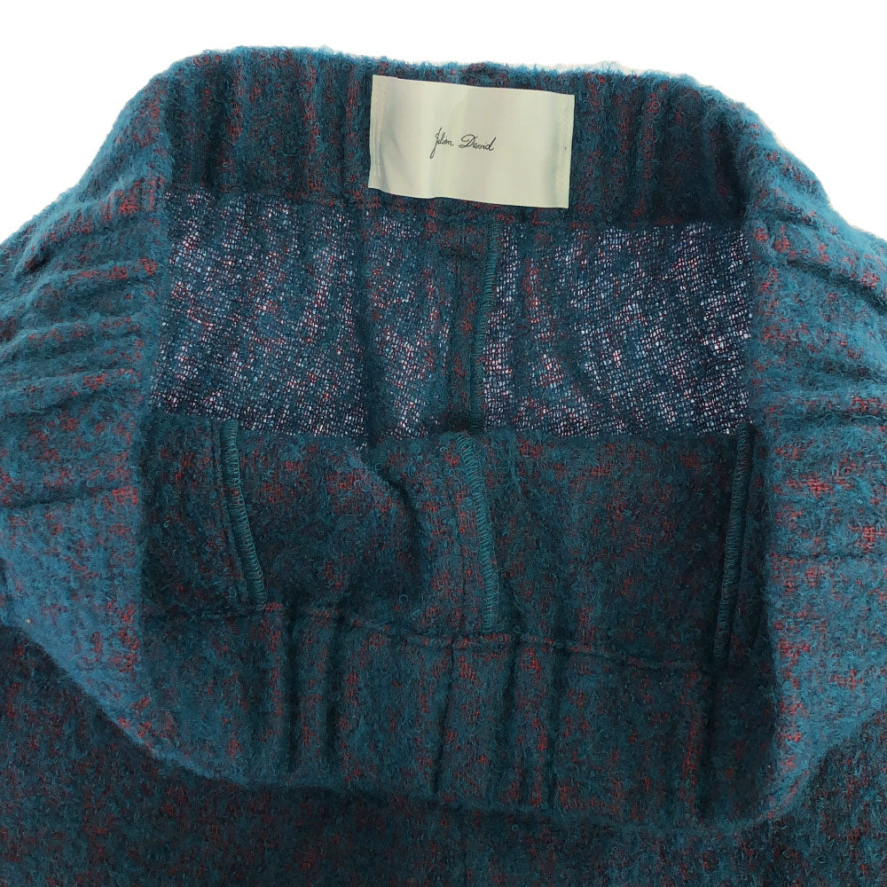 未使用 ジュリアンデイヴィッド 日本製 ミックス ウールパンツ M エメラルドグリーン ウエストゴム メンズ