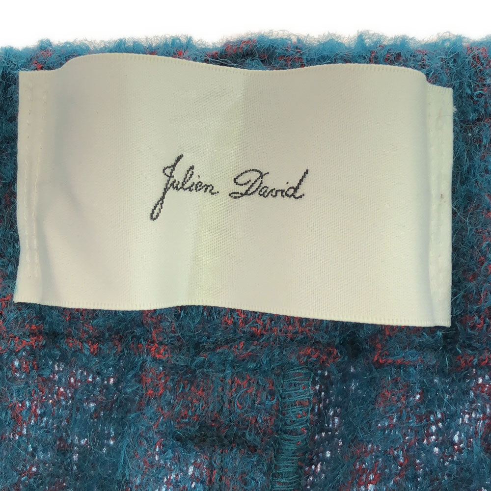 未使用 ジュリアンデイヴィッド 日本製 ミックス ウールパンツ M エメラルドグリーン ウエストゴム メンズ