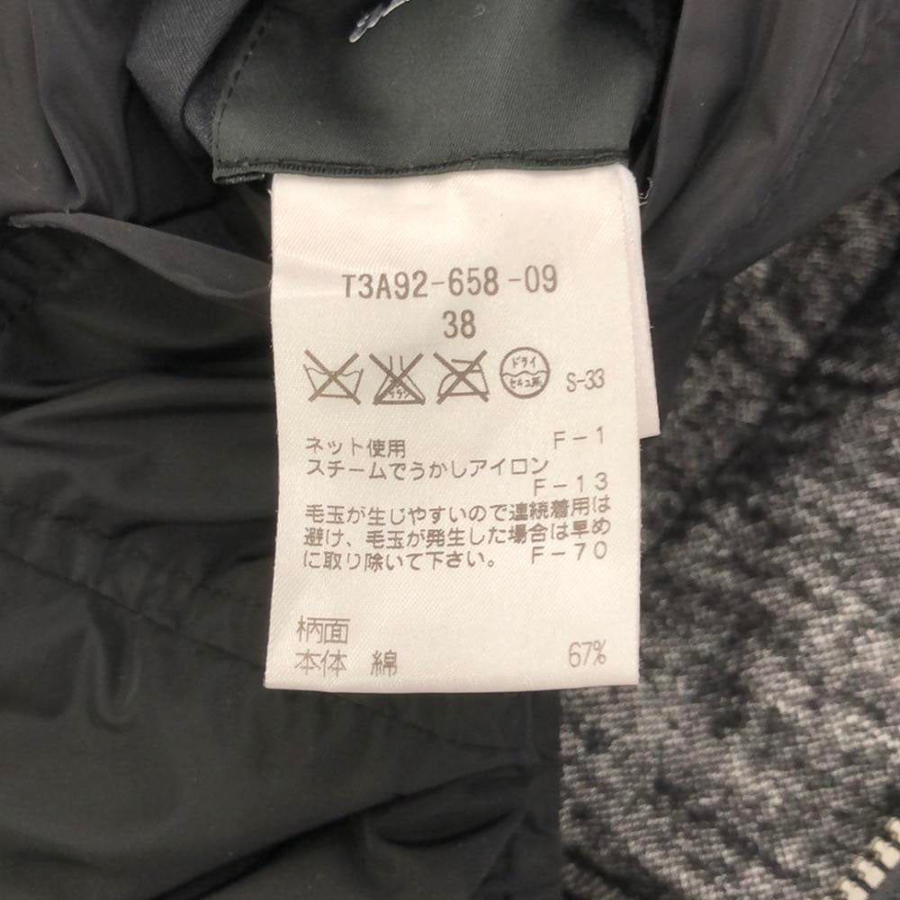 Allegri アレグリ 三陽商会 リバーシブル ダウンジャケット 38 グレー×ブラック ダブルファスナー レディース