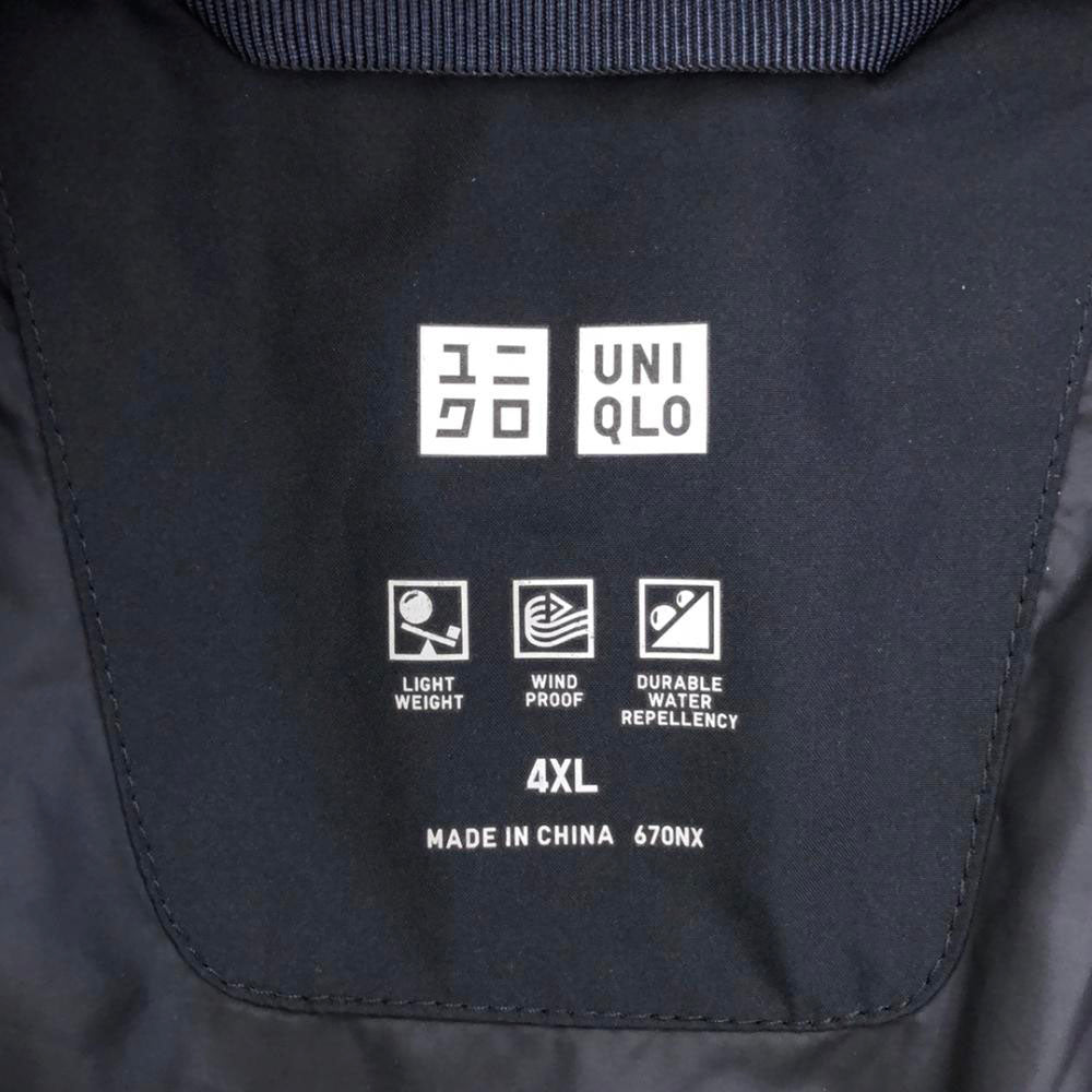 ユニクロ シームレス ダウンコート 4XL ネイビー UNIQLO ビッグサイズ メンズ