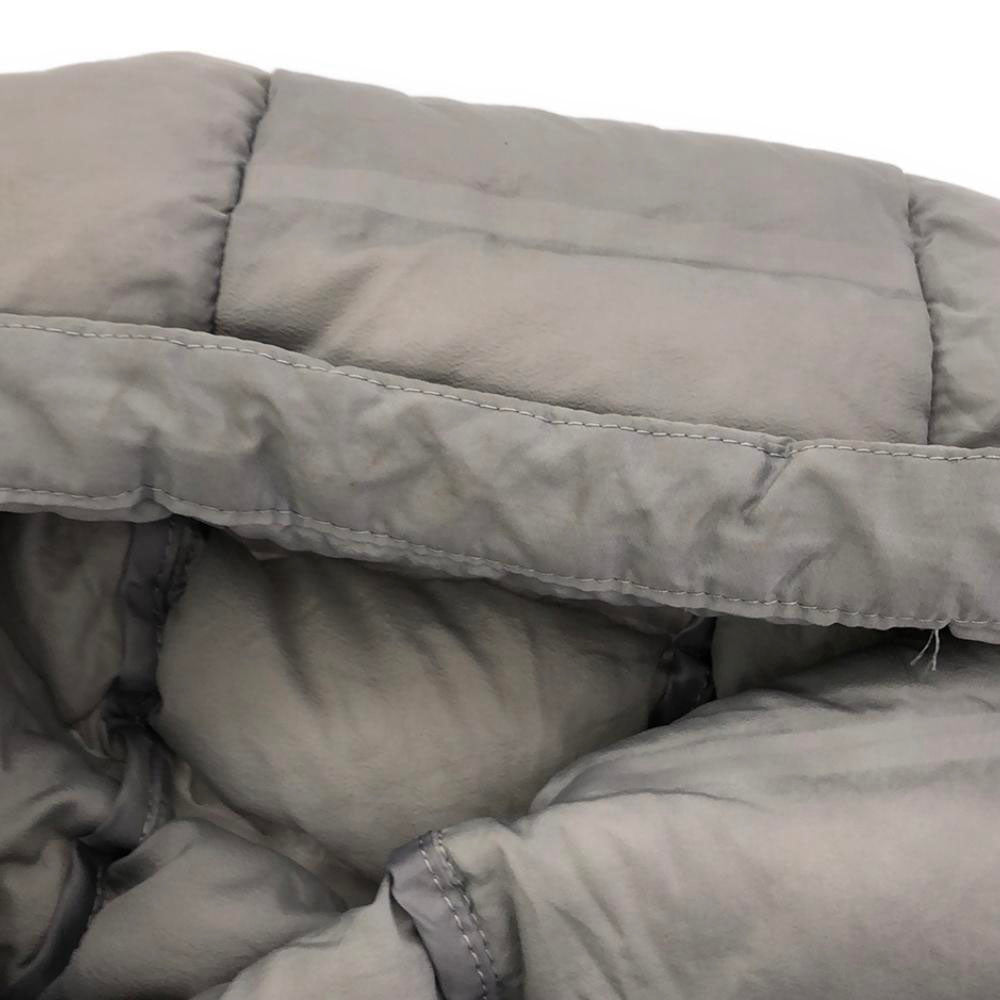 UNIQLO ユニクロ シームレス ダウンジャケット XL ライトグレー フード付き ナイロンジャケット 収納袋付き レディース