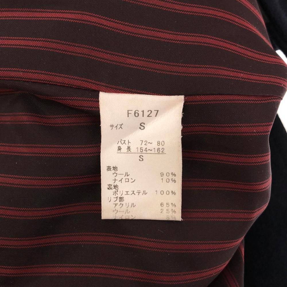 FRED PERRY フレッドペリー ウールブレンド ピーコート S ネイビー レディース