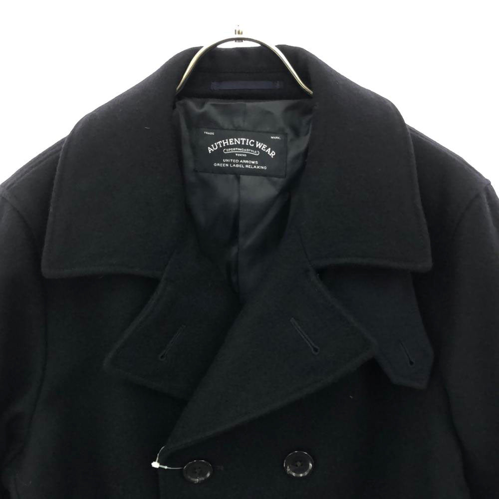 green label relaxing グリーンレーベルリラクシング 未使用 UNITED ARROWS ウールブレンド ピーコート M ネイビー タグ付き ユナイテッドアローズ メンズ