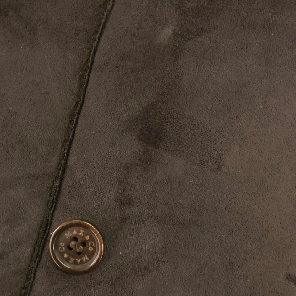 MAX&CO マックスアンドコー イタリア製 フード付き ムートンジャケット 42 ブラウン系 裏フリース レディース