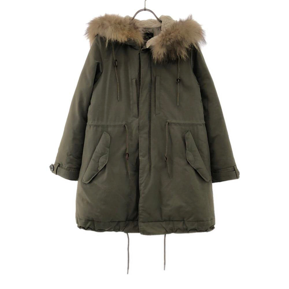 nano universe ナノユニバース 西川ダウン ダウンコート 36 カーキ レディース