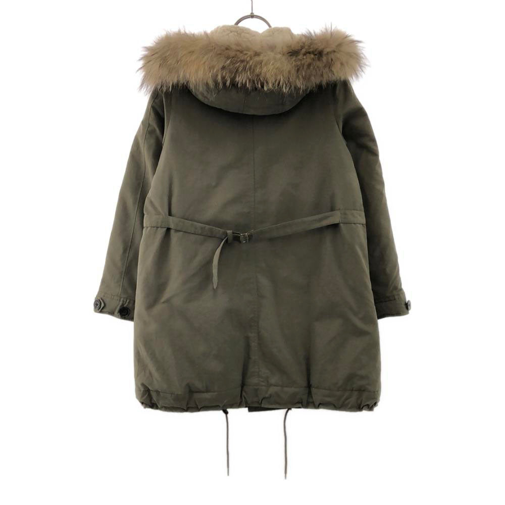 nano universe ナノユニバース 西川ダウン ダウンコート 36 カーキ レディース