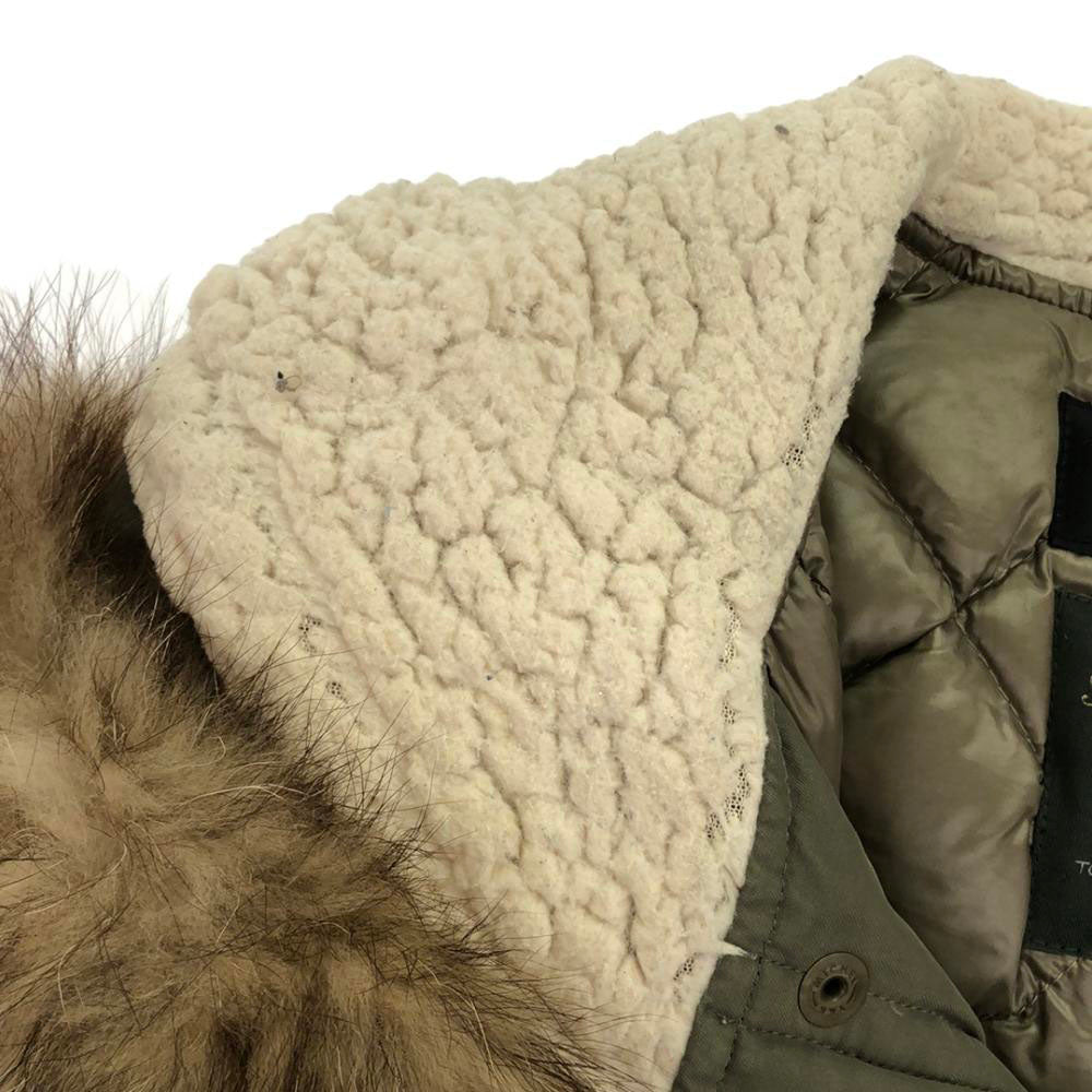 nano universe ナノユニバース 西川ダウン ダウンコート 36 カーキ レディース