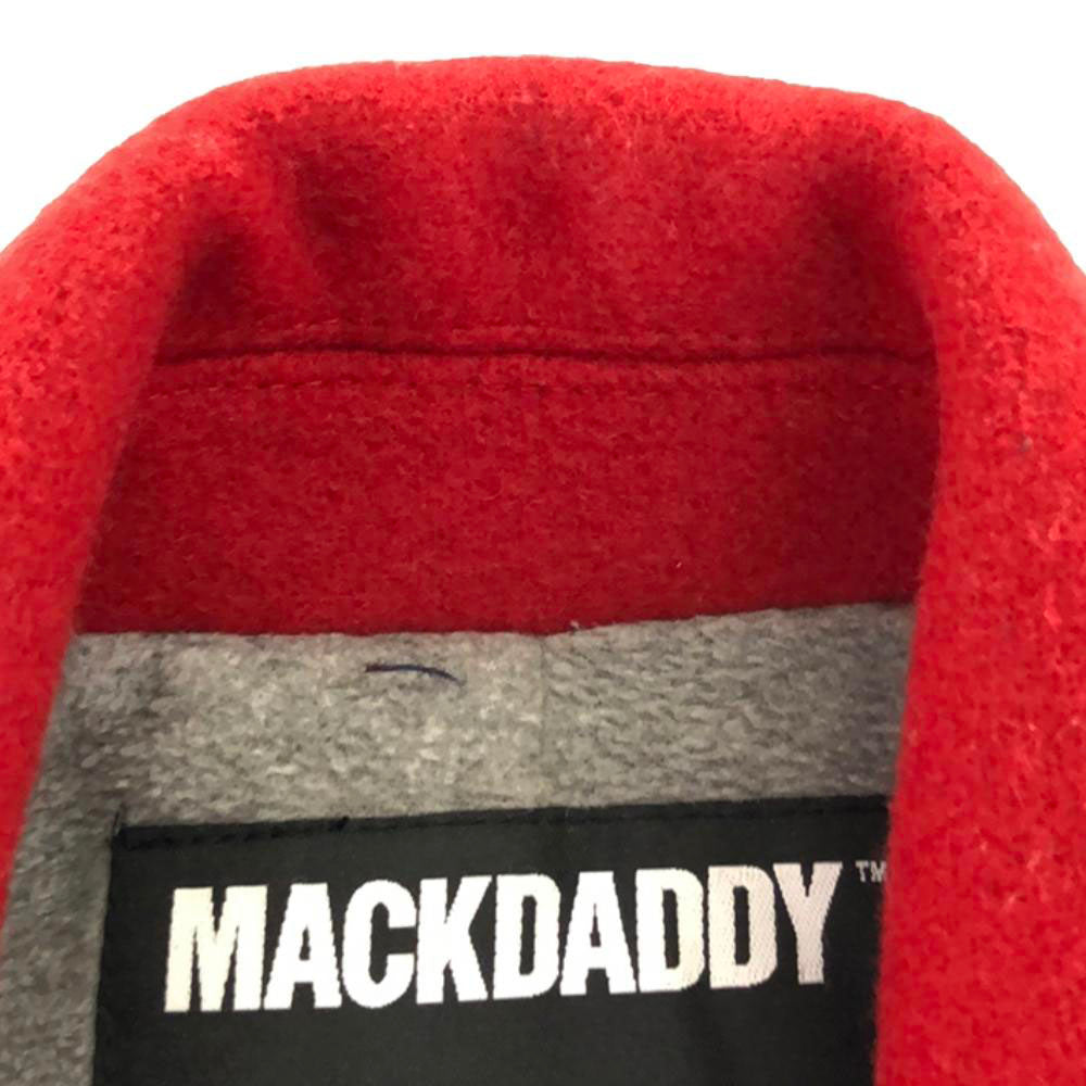 マックダディー ウールブレンド スタジャンタイプ メルトン ライダースジャケット M ブラック MACKDADDY ヘビーウエイト メンズ