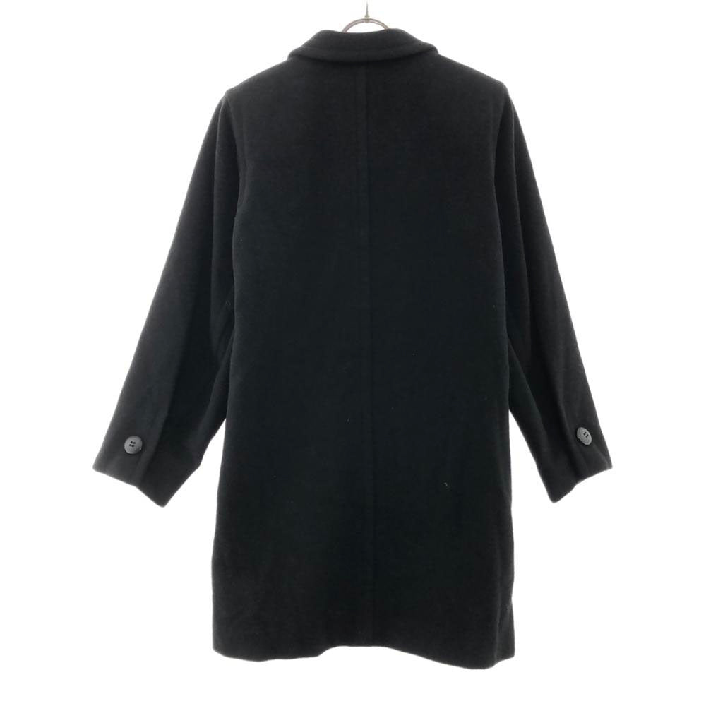 YVES SAINT LAURENT イヴサンローラン 90s ウール オールド ステンカラーコート S ブラック レディース