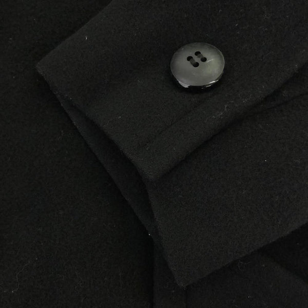 イヴサンローラン 90s ウール オールド ステンカラーコート S ブラック  