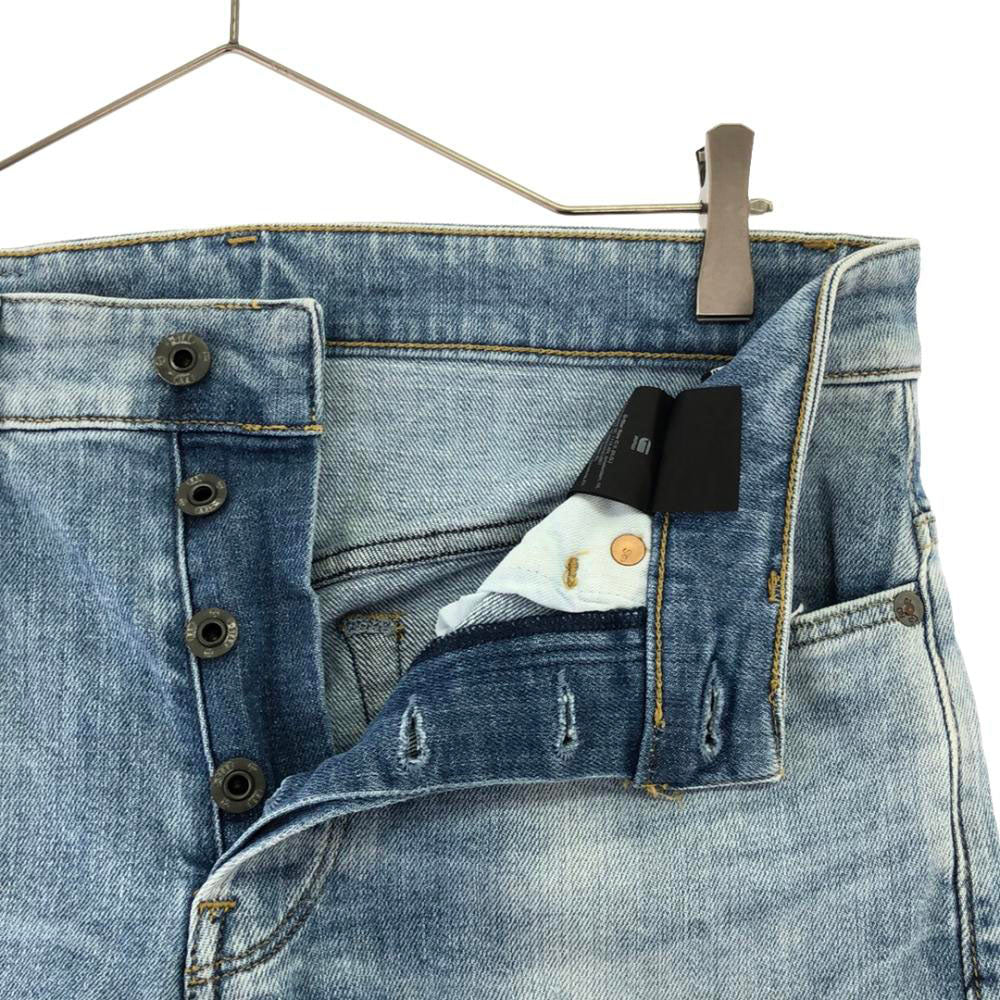 ジースターロウ ロゴ刺繍 ストレートデニムパンツ w29 G-STAR RAW ボタンフライ ジーンズ メンズ