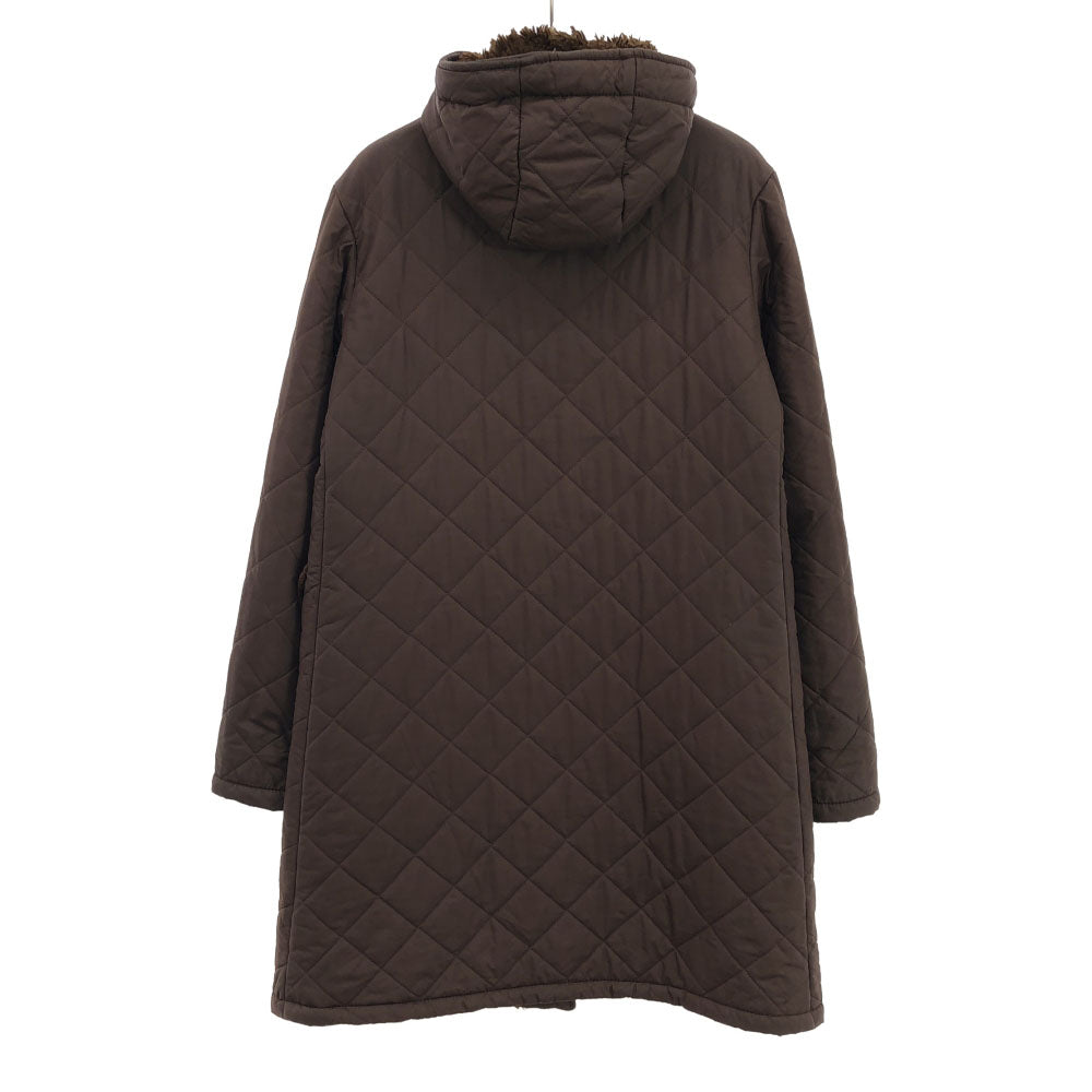 MACKINTOSH SCOTLAND マッキントッシュスコットランド 英国製 キルティングジャケット 38 ブラウン 裏ボア レディース