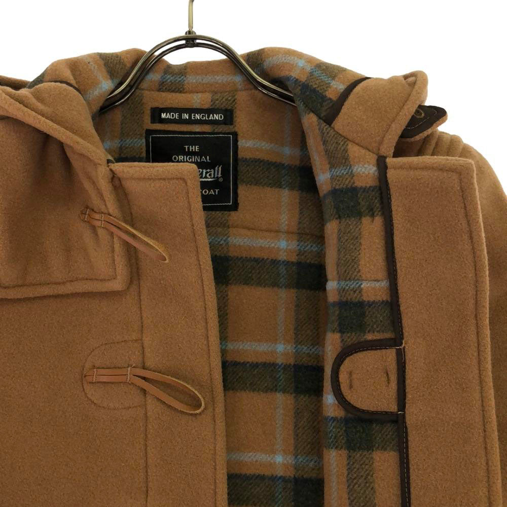 Gloverall グローバーオール 英国製 ウールブレンド ダッフルコート 9YEARS 134cms キャメル 裏チェック キッズ