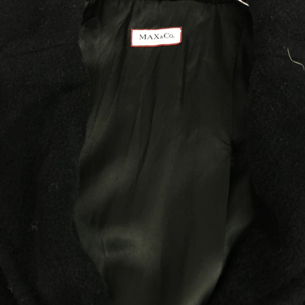 MAX&CO マックスアンドコー イタリア製 ウール チェスターコート 42 ブラック レディース