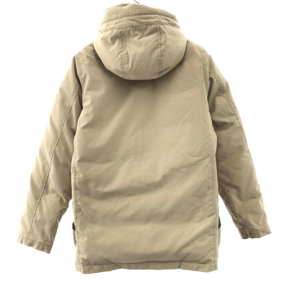 Danton ダントン ロゴワッペン フード付き ダウンジャケット 34 ベージュ レディース