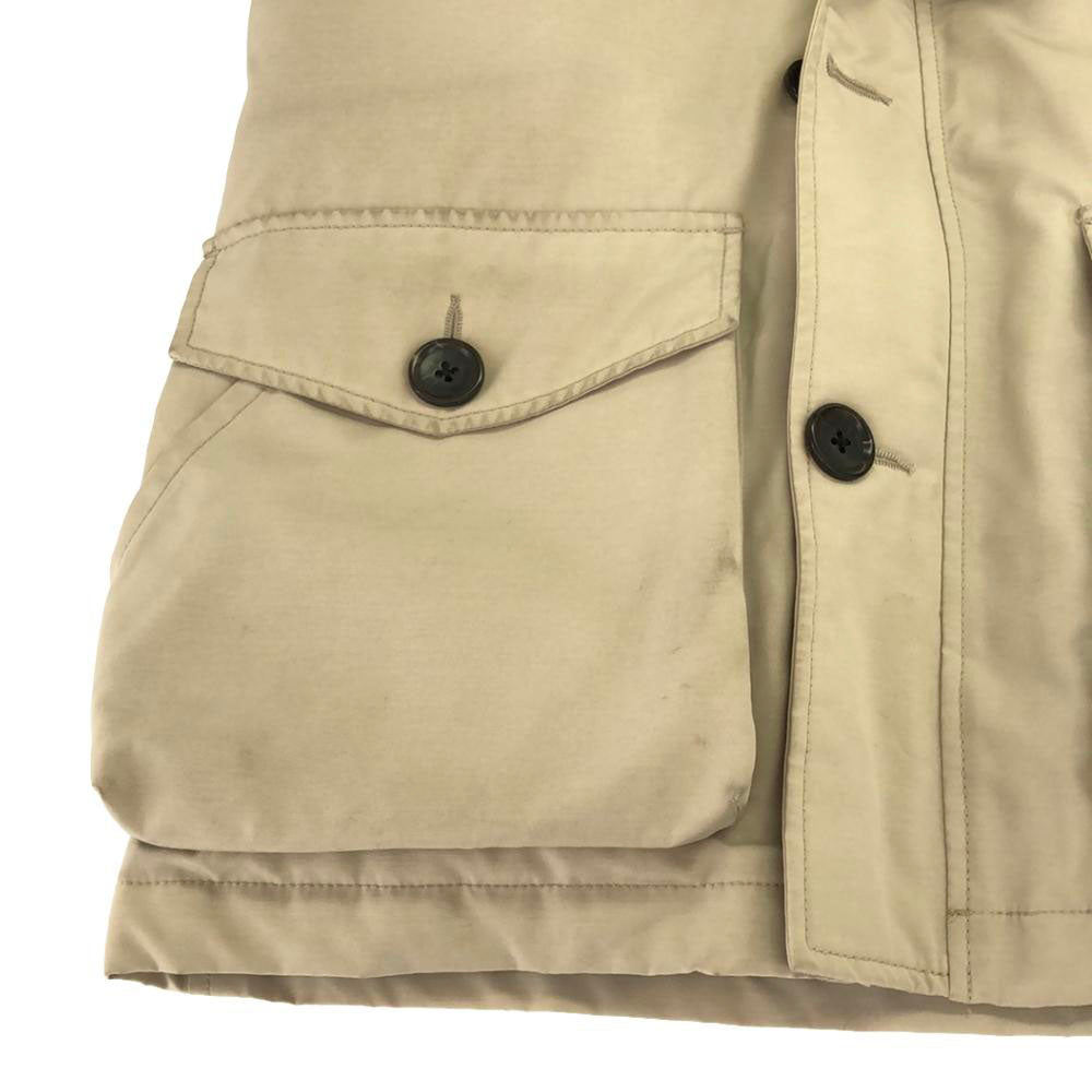 Danton ダントン ロゴワッペン フード付き ダウンジャケット 34 ベージュ レディース