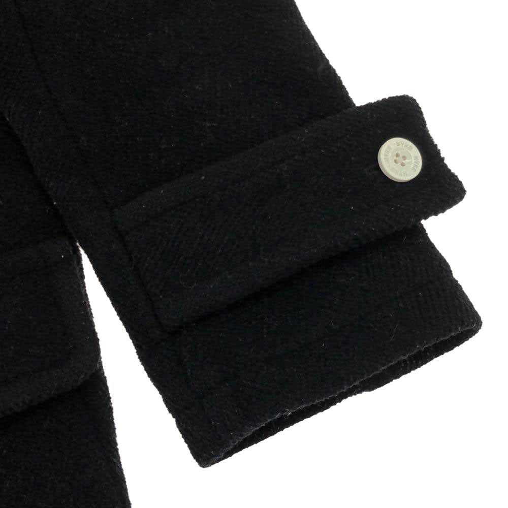 HYKE ハイク 日本製 ウールブレンド ダッフルコート 1 ブラック レディース