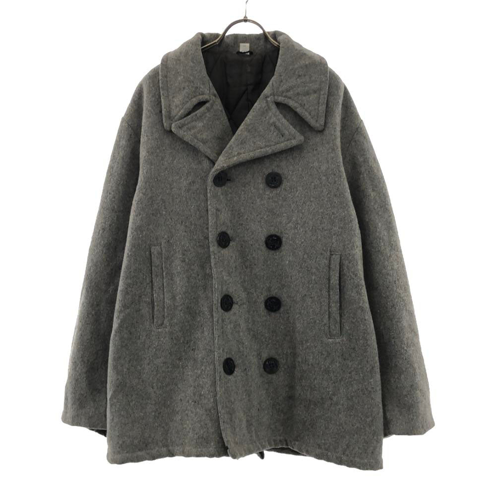 ヴィンテージ 80s USA製 ピーコート L グレー VINTAGE 裏地付き メンズ