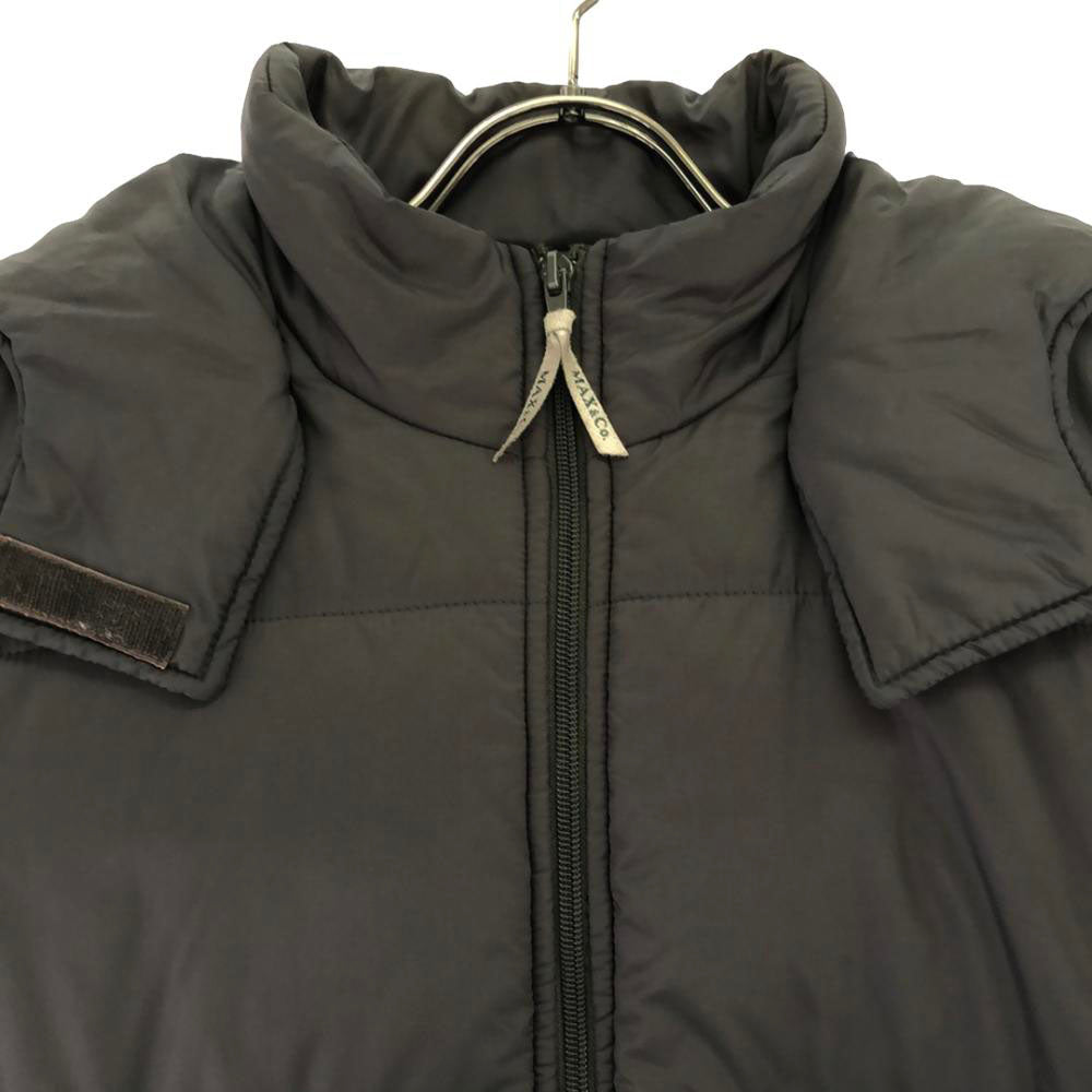 MAX&CO マックスアンドコー フーディー 中綿コート 36 グレー ダブルジップ レディース