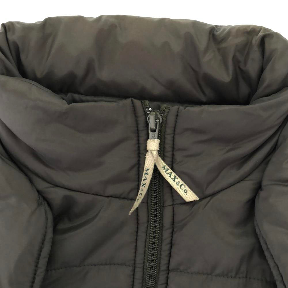 MAX&CO マックスアンドコー フーディー 中綿コート 36 グレー ダブルジップ レディース