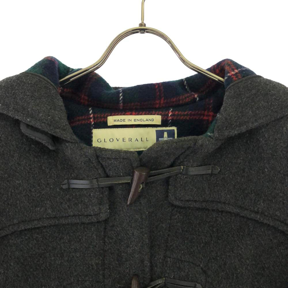 Gloverall グローバーオール 90s 英国製 ウールブレンド オールド ダッフルコート 40 グレー系 裏チェック メンズ